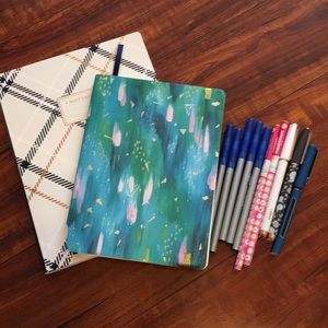 Stationary lot 2 notebooks and pens